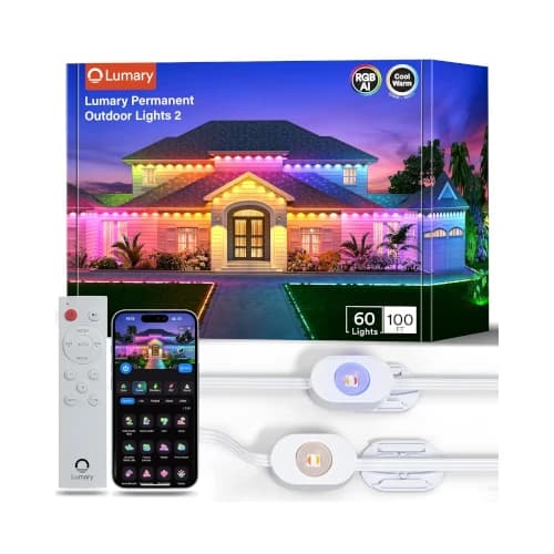 7. Lumary Permanent Outdoor Lights Max - Brightest White Pick