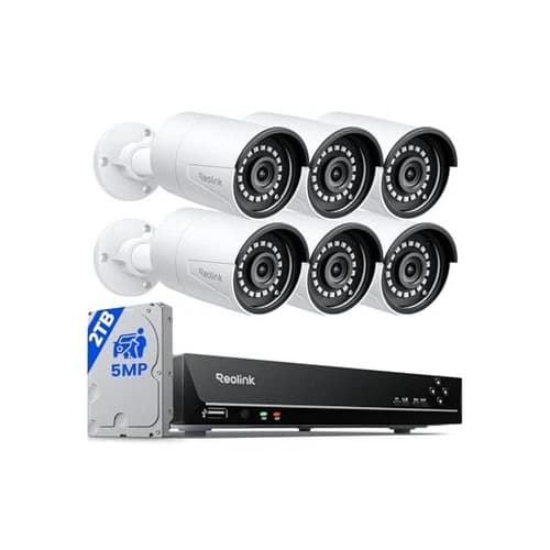 7. Reolink RLK8-410B6-5MP: Best Six-Camera Value