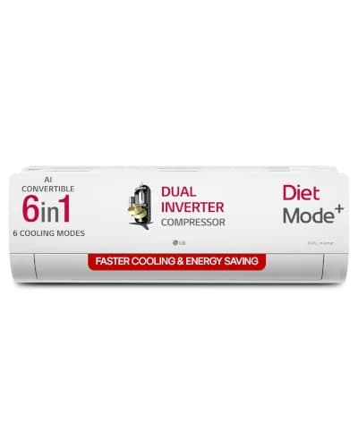 2. LG 1.5 Ton 3 Star DUAL Inverter Split AC (US-Q18JNXE) - Best AI Cooling