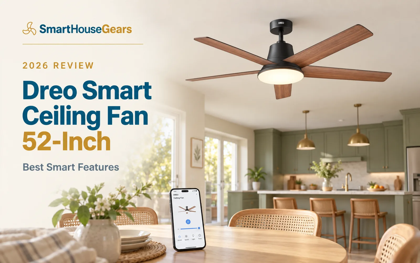 Dreo Smart Ceiling Fan 52-Inch