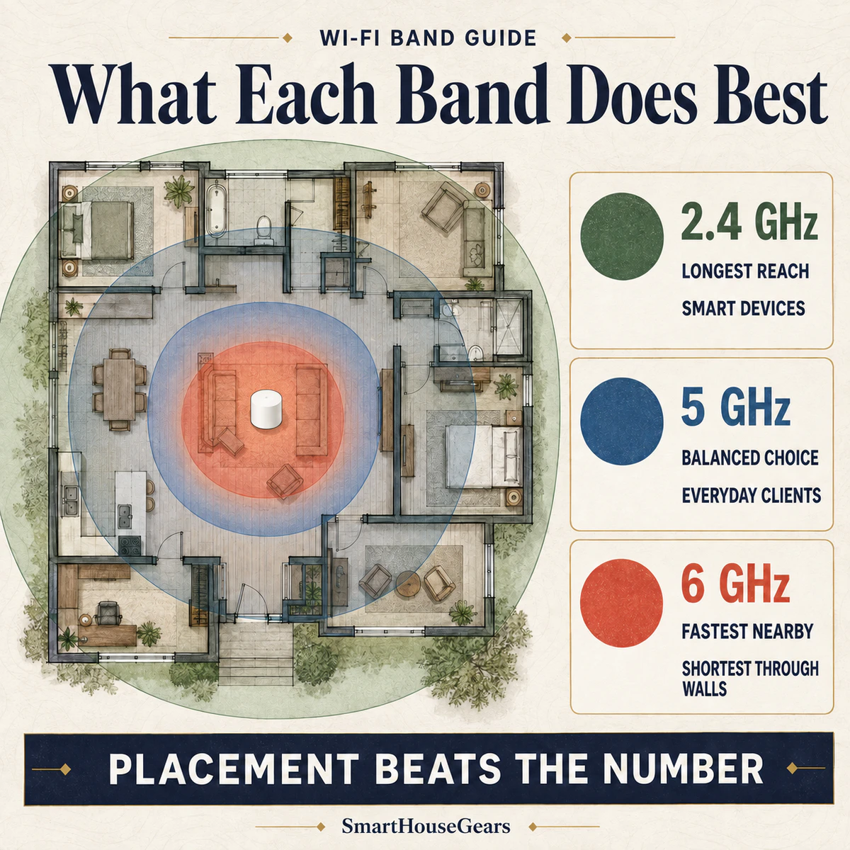 How 2.4 GHz, 5 GHz and 6 GHz Wi-Fi bands differ in speed, reach and wall penetration